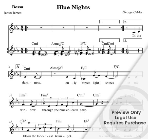 "Blue Night" George Cables / Janice Jarrett