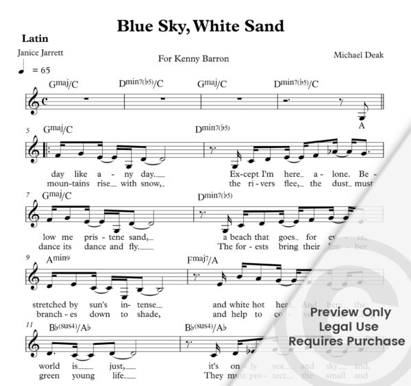 "Blue Sky, White Sand" Michael Deak / Janice Jarrett