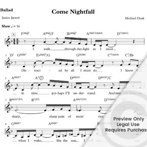 "Come Nightfall" Michael Deak / Janice Jarrett