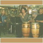 Janice and bongo drums