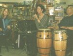 Janice and bongo drums